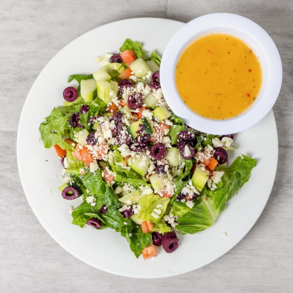 Greek salad tray.
