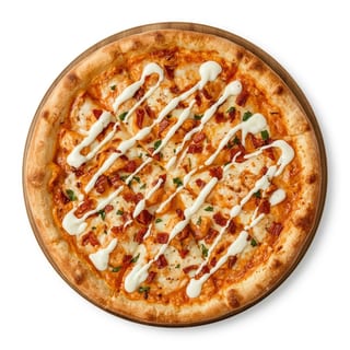 Buffalo Chicken Bacon Ranch Pizza