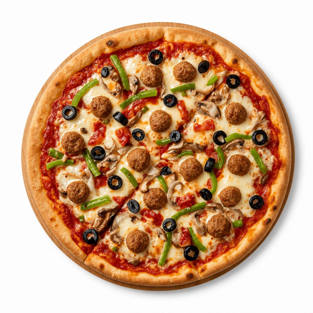 Bianco's Combo Pizza.