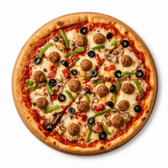 Bianco's Combo Pizza.