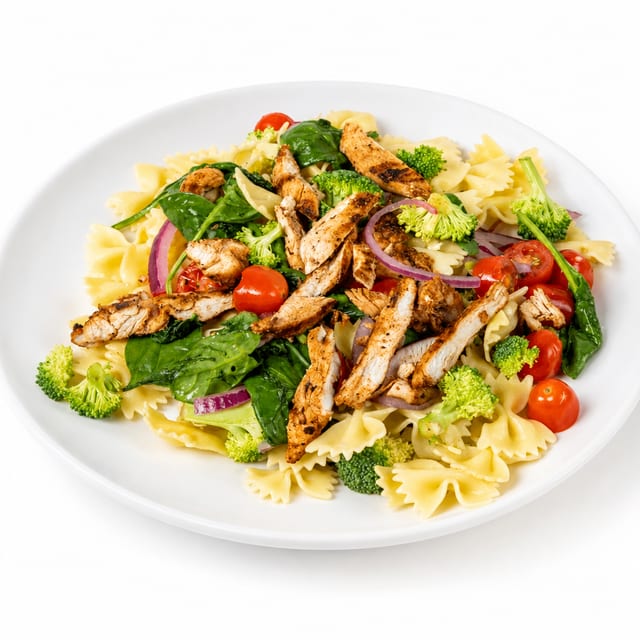 Pasta primavera tray.