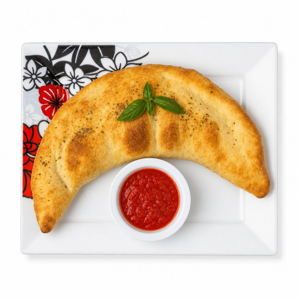 Pepperoni & mushroom calzone.