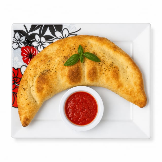 Pepperoni & mushroom calzone.